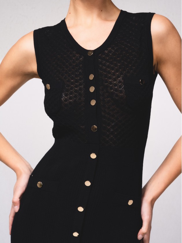Vestido justo em malha