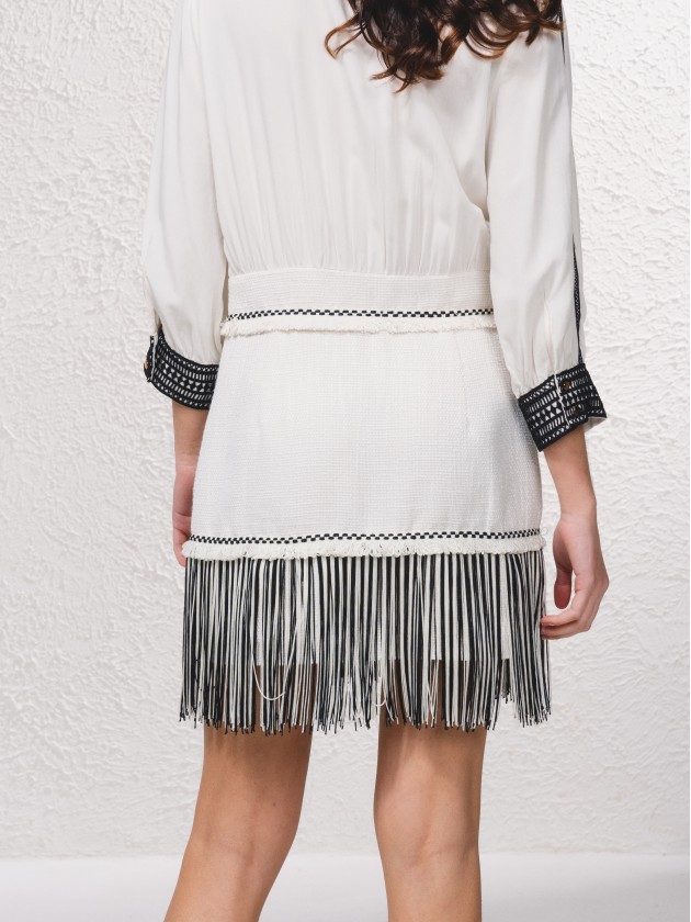 Vestido com franjas