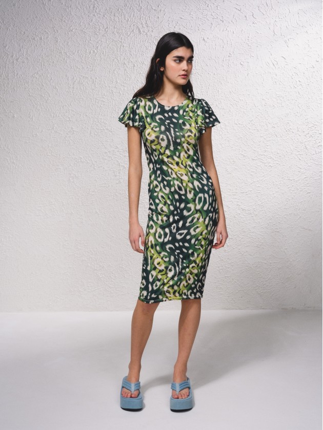 Robe en maille froide avec imprim