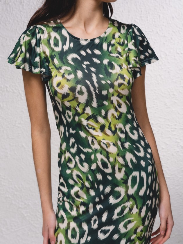 Robe en maille froide avec imprim