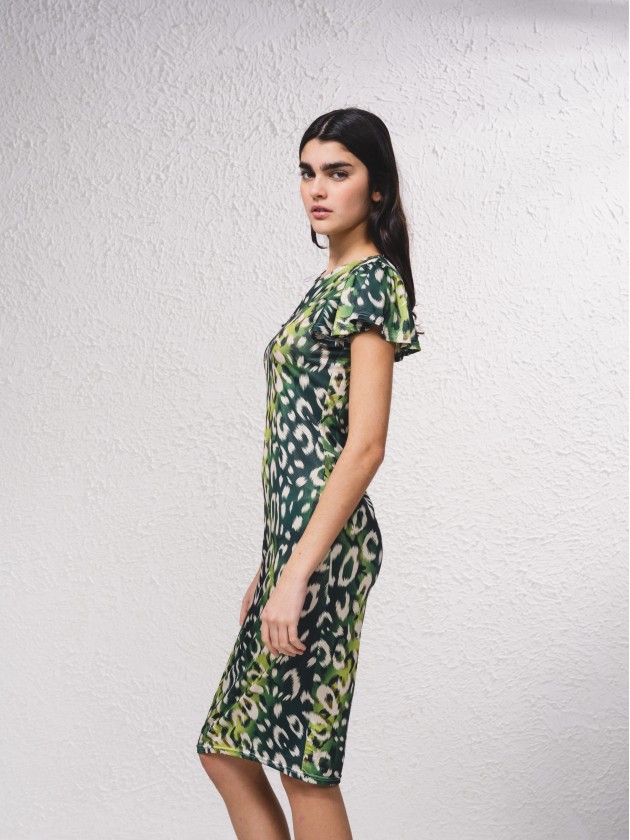 Robe en maille froide avec imprim
