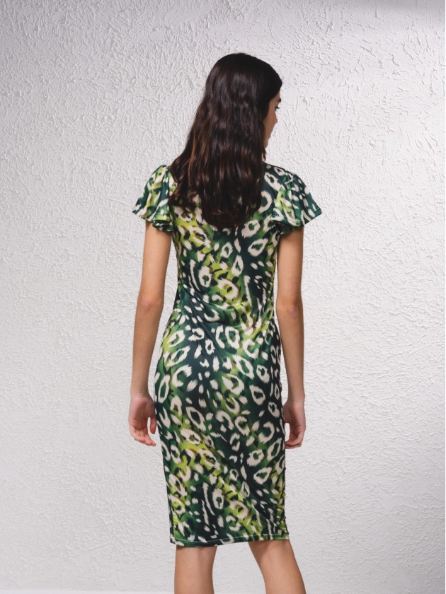 Robe en maille froide avec imprim