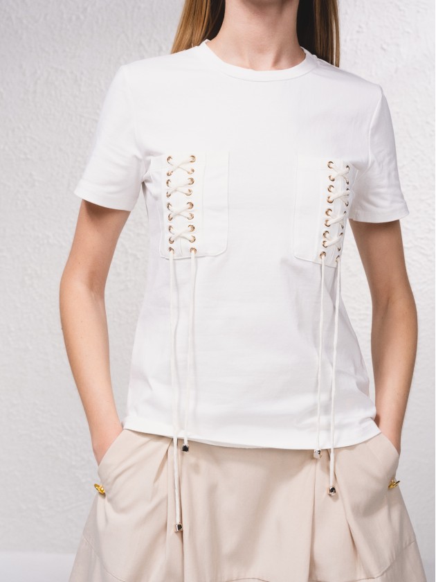 T-shirt avec dtails dors