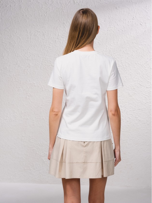 T-shirt avec dtails dors
