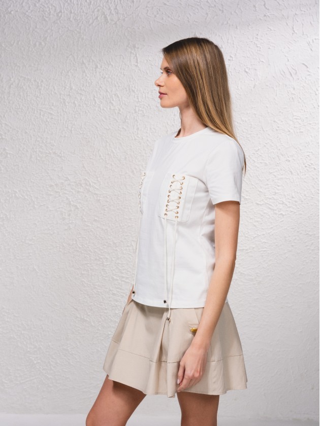 T-shirt avec dtails dors