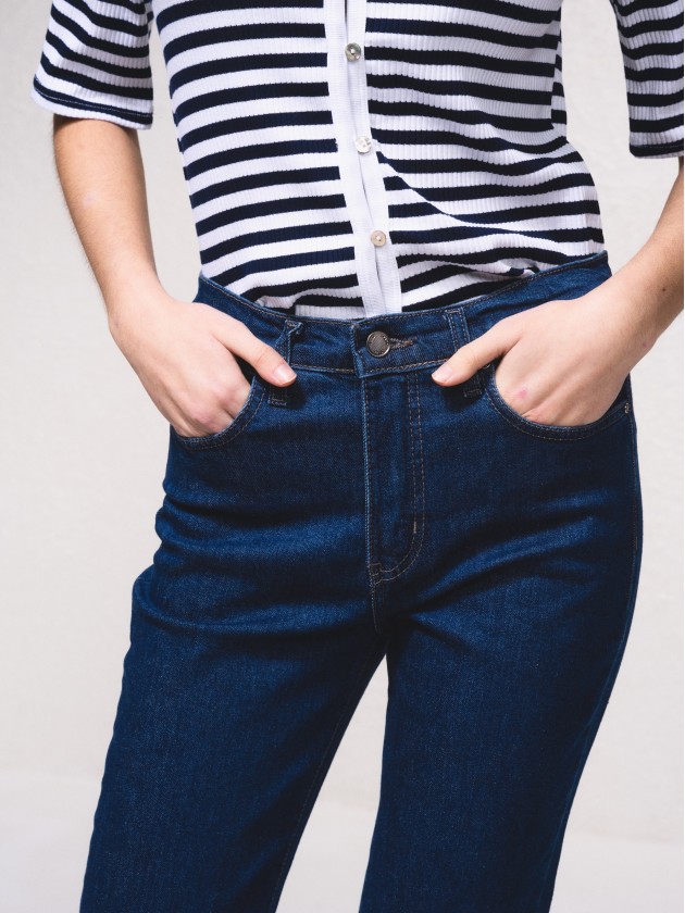 Calas ganga slim fit cintura subida