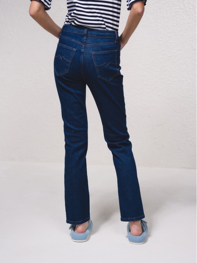 Calas ganga slim fit cintura subida
