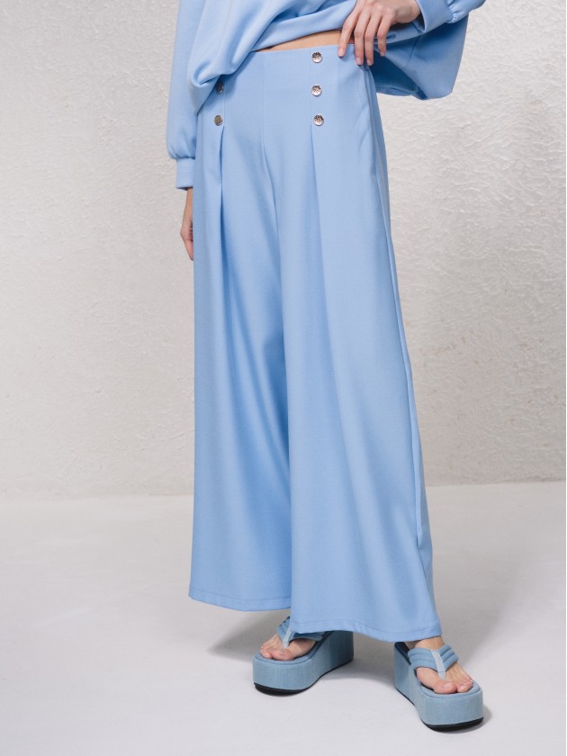Cala wide leg com pinas