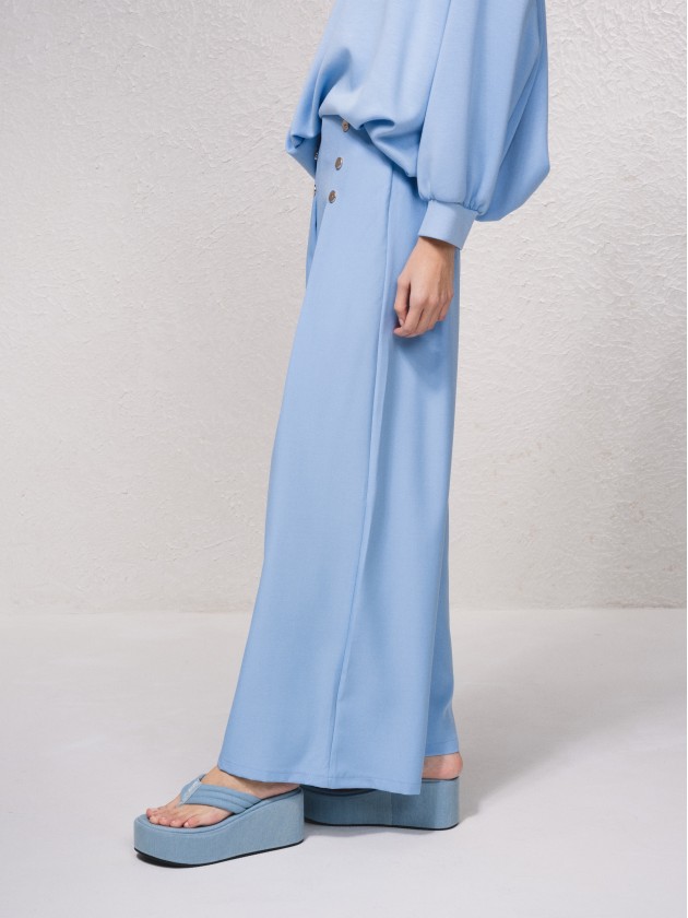 Cala wide leg com pinas