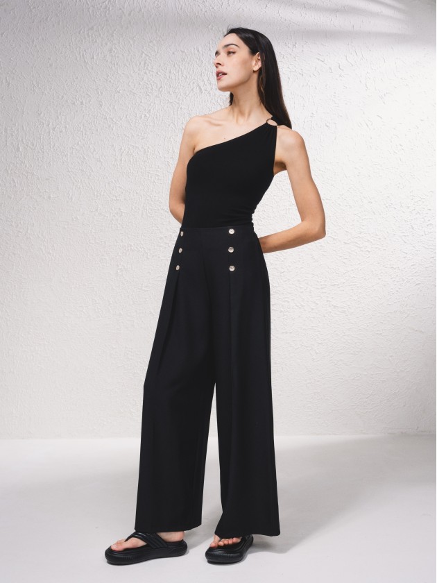 Pantalon large avec pinces