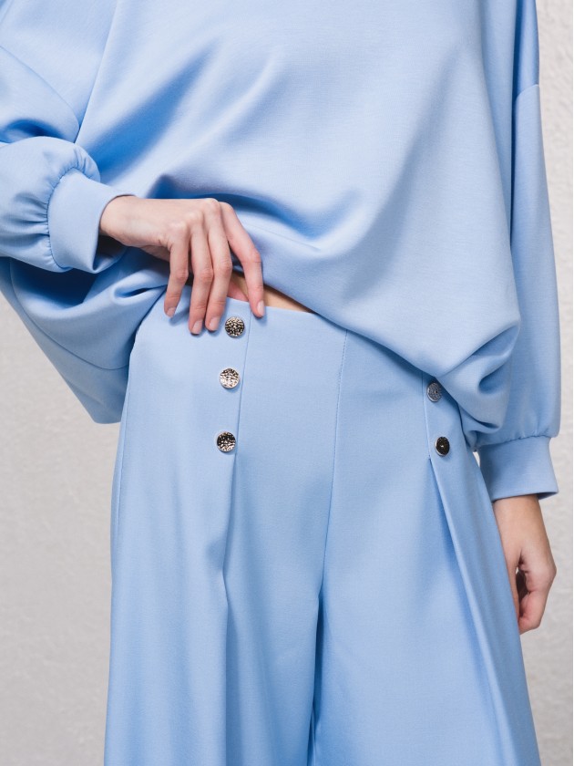 Cala wide leg com pinas