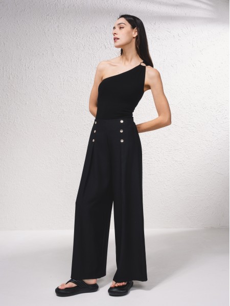 Cala wide leg com pinas