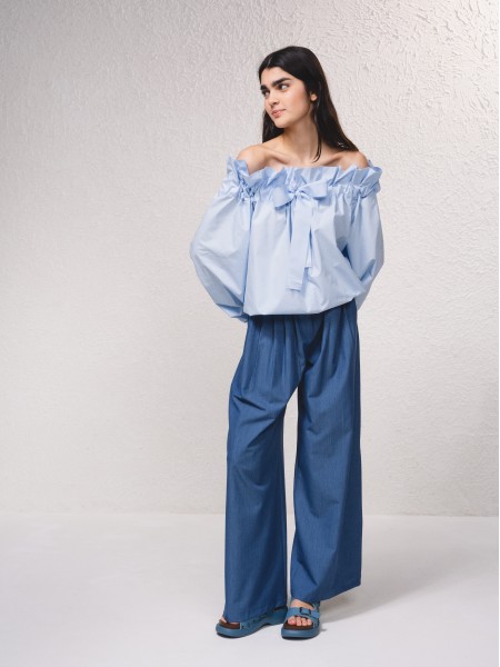 Blusa manga comprida abalonada