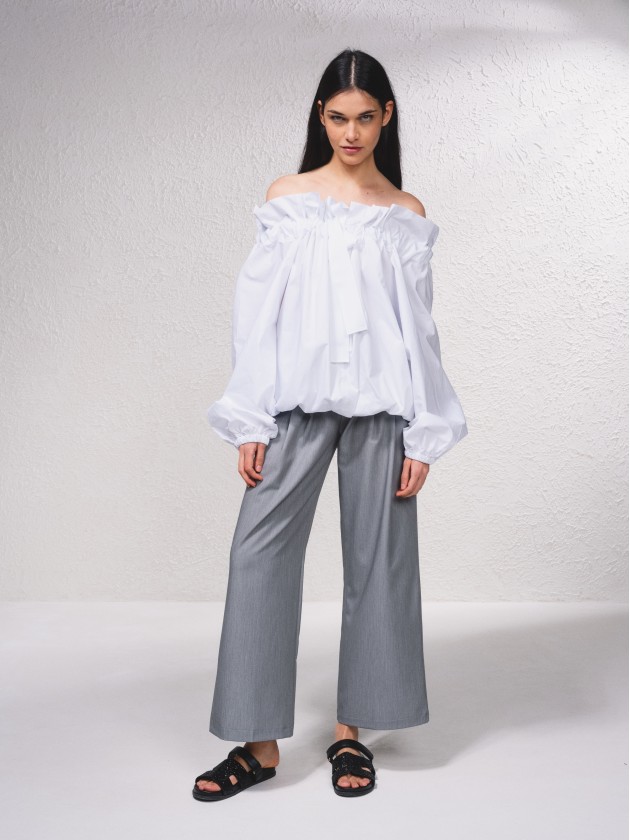 Blusa manga comprida abalonada