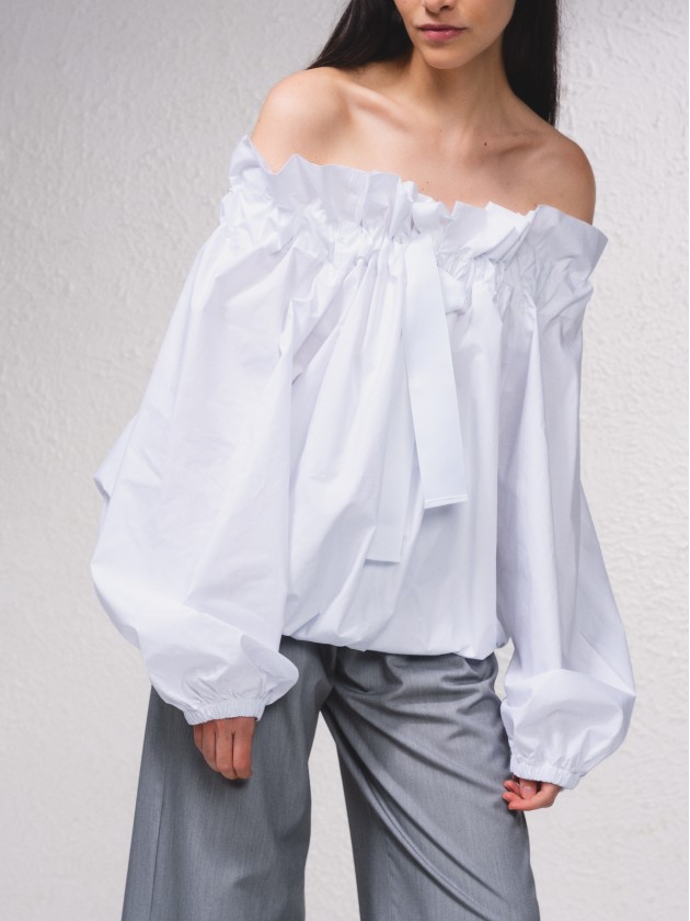 Blusa manga comprida abalonada