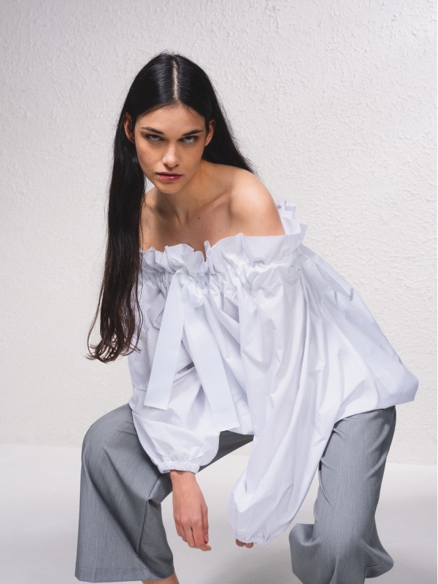 Blusa manga comprida abalonada