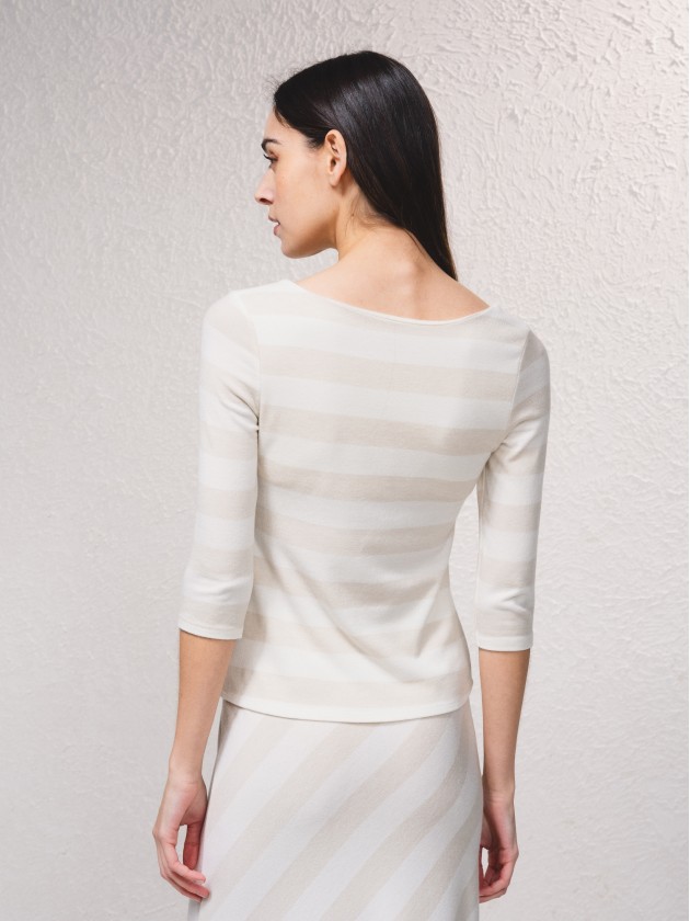 Camisola malha riscas