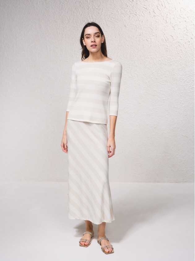 Camisola malha riscas