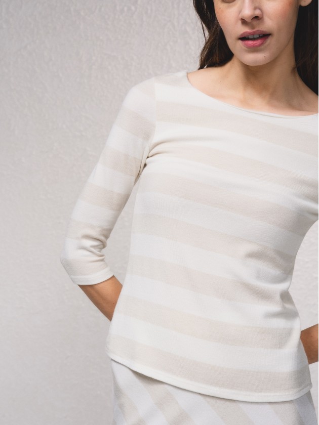 Camisola malha riscas