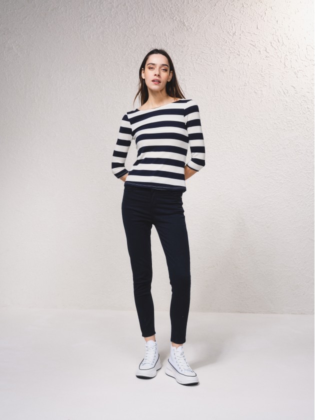 Striped knit sweater