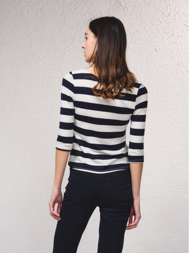 Striped knit sweater