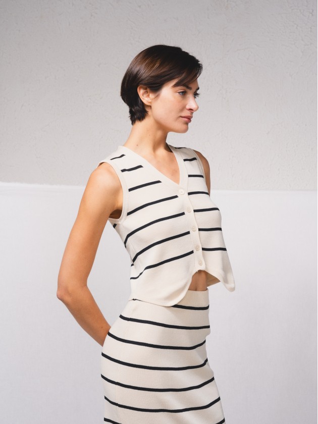Conjunto saia e top de malha