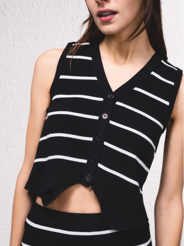 Conjunto saia e top de malha