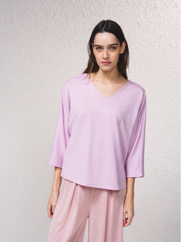 Blusa com lao nas costas