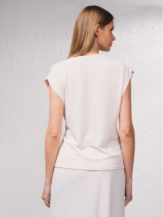 Blusa cruzada com lao