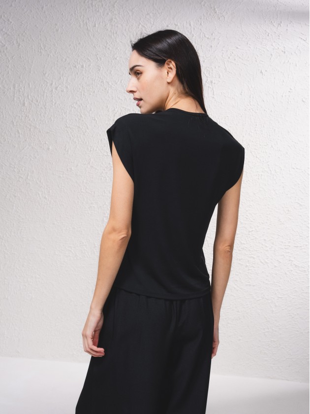 Blouse croise avec noeud