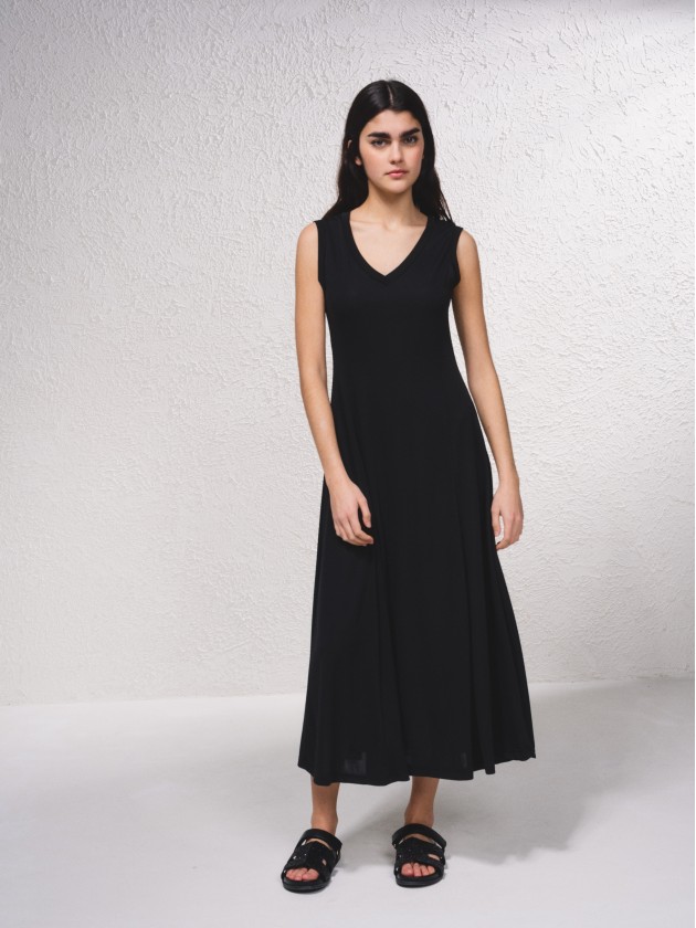 Vestido midi fluido