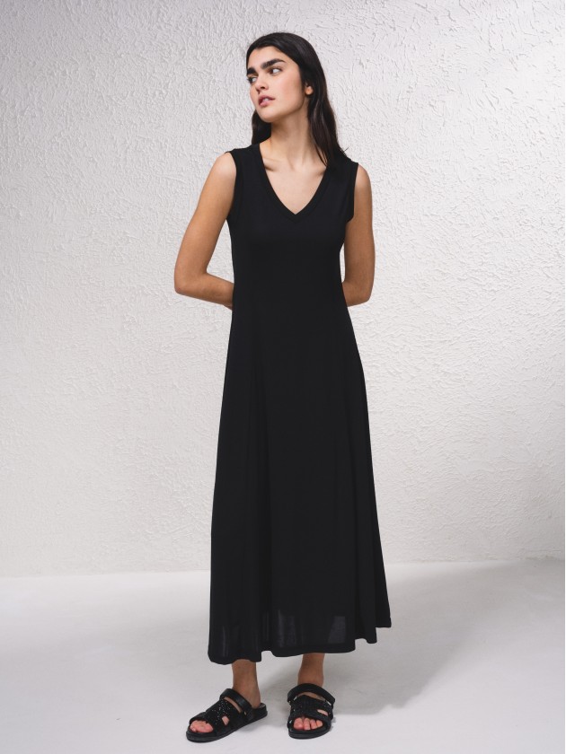 Vestido midi fluido