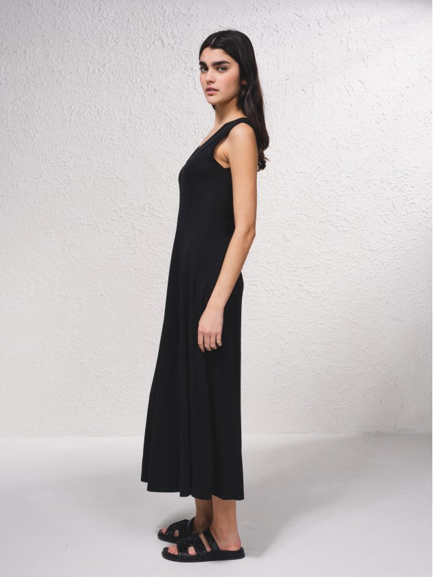 Vestido midi fluido