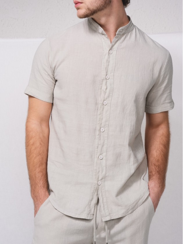 Camisa mistura de linho