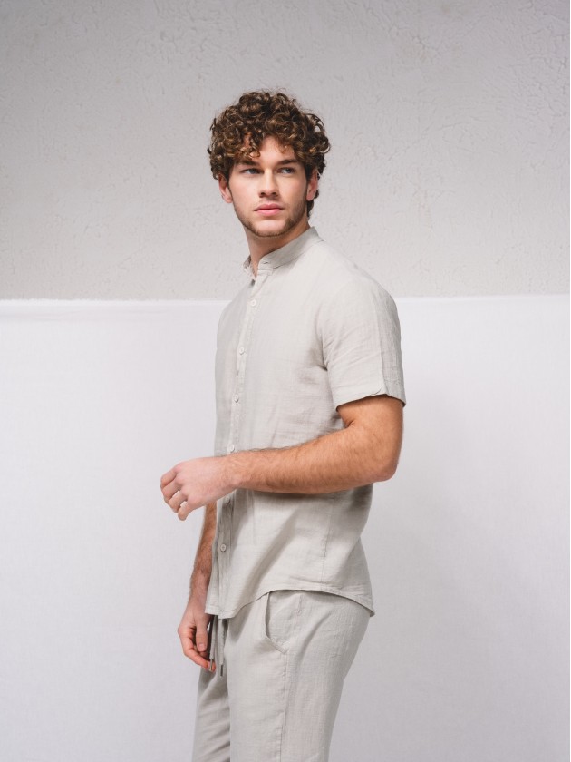 Camisa mistura de linho