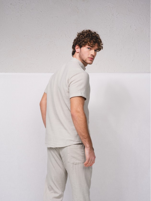 Camisa mistura de linho