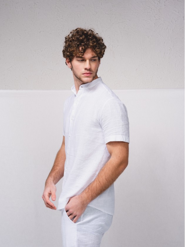 Camisa mistura de linho