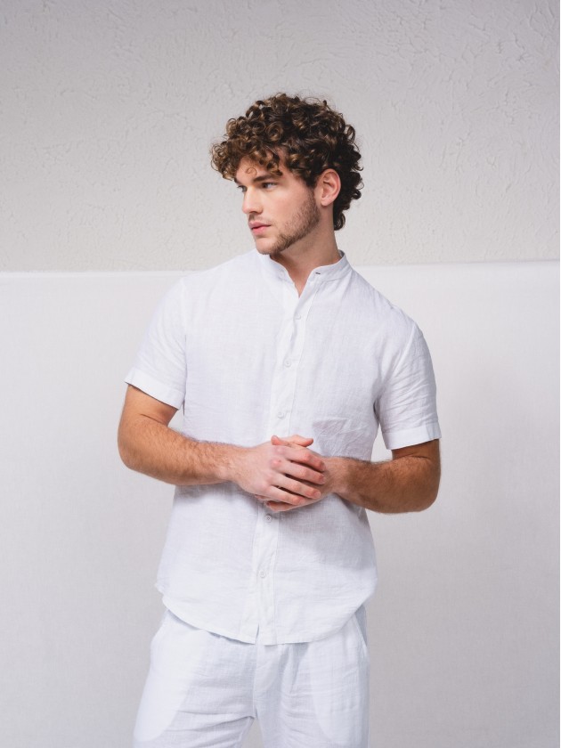 Camisa mistura de linho