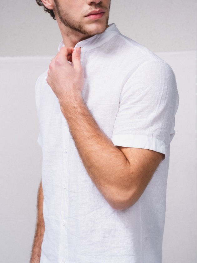 Camisa mistura de linho