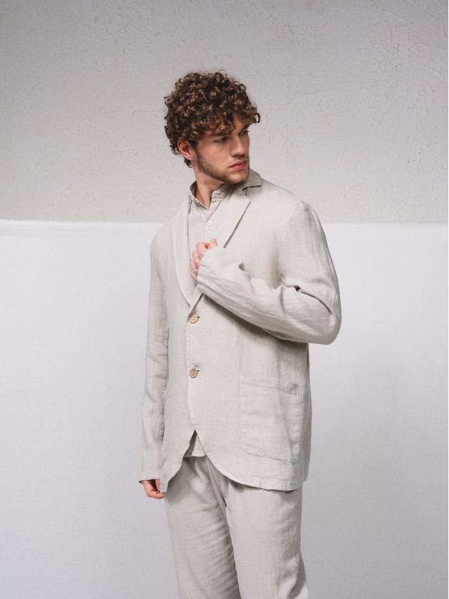 Blazer fato 100% linho