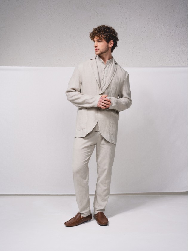 Blazer fato 100% linho