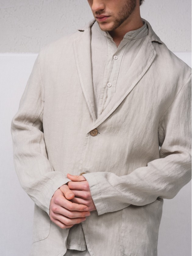 Blazer fato 100% linho