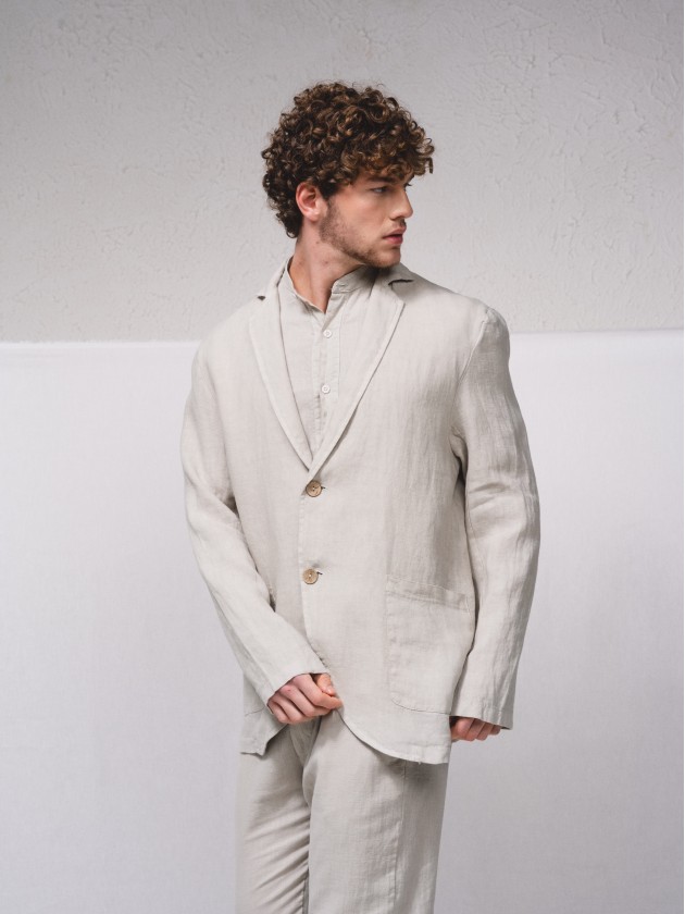 Blazer fato 100% linho
