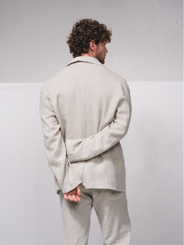 Blazer fato 100% linho