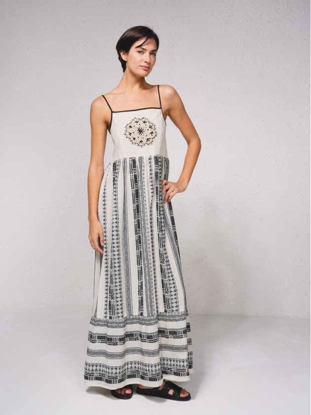 Vestido comprido estampado