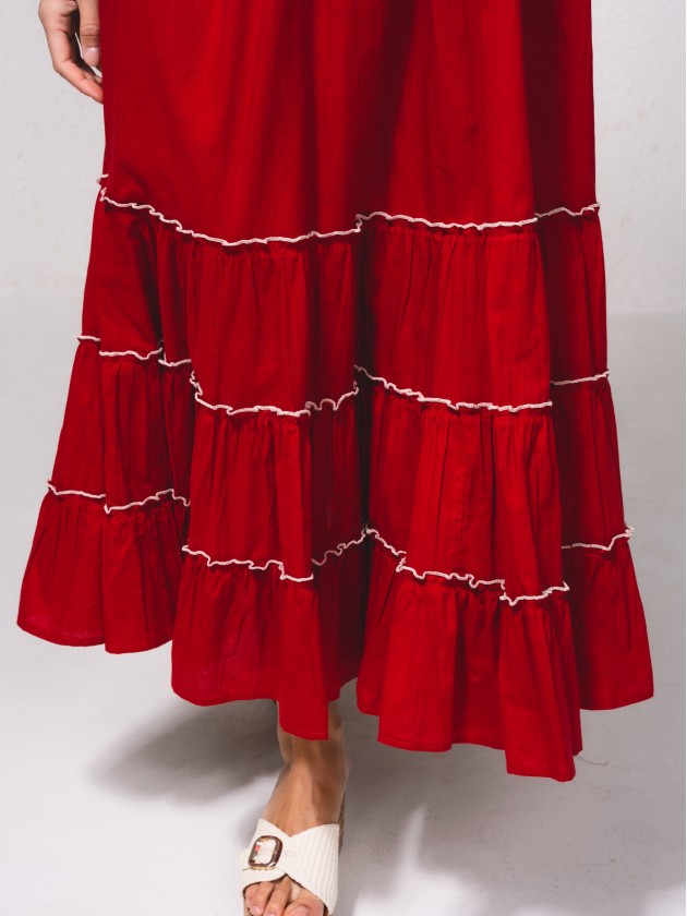 Robe avec broderie