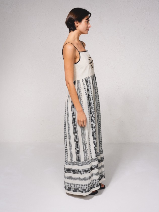 Vestido comprido estampado