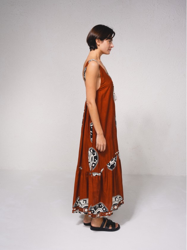 Vestido fluido com estampado