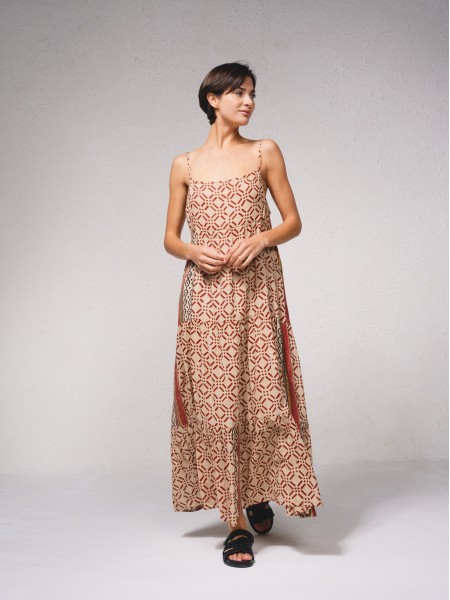 Robe fluide avec imprim