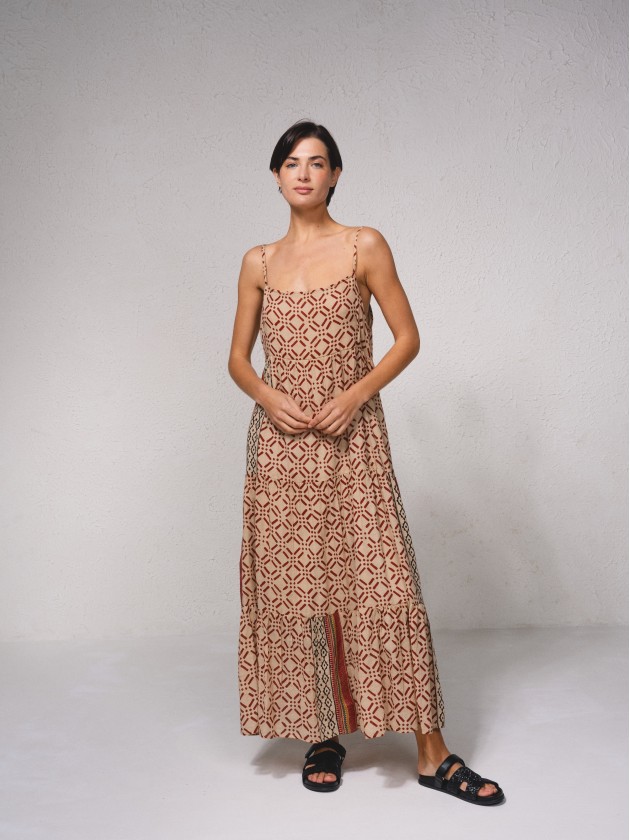 Robe fluide avec imprim